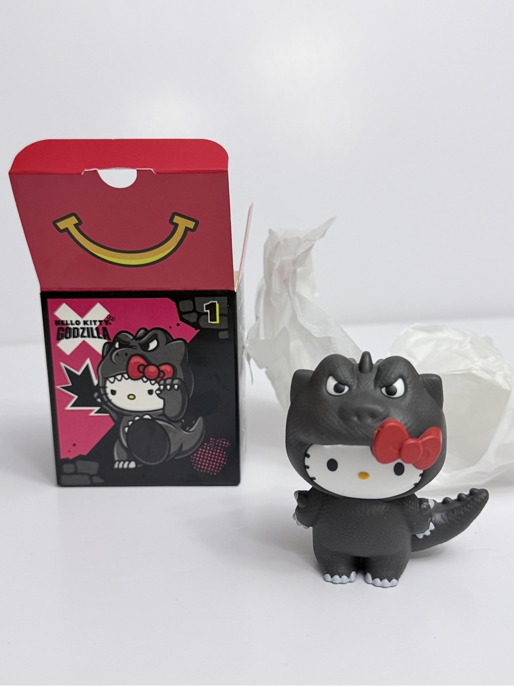 RARE Hello Kitty x Godzilla McDonald’s Toy #1 US Exclusive